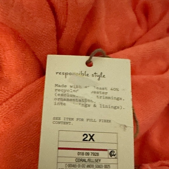 NWT Coral Cover Up Dress - 2X - Picture 8 of 8